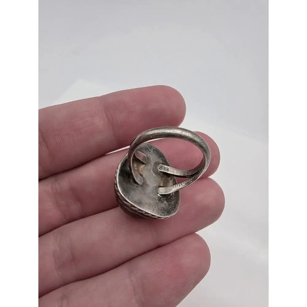 Sterling Silver 925 Native American Turquoise Ring Size 6 - Picture 6 of 9